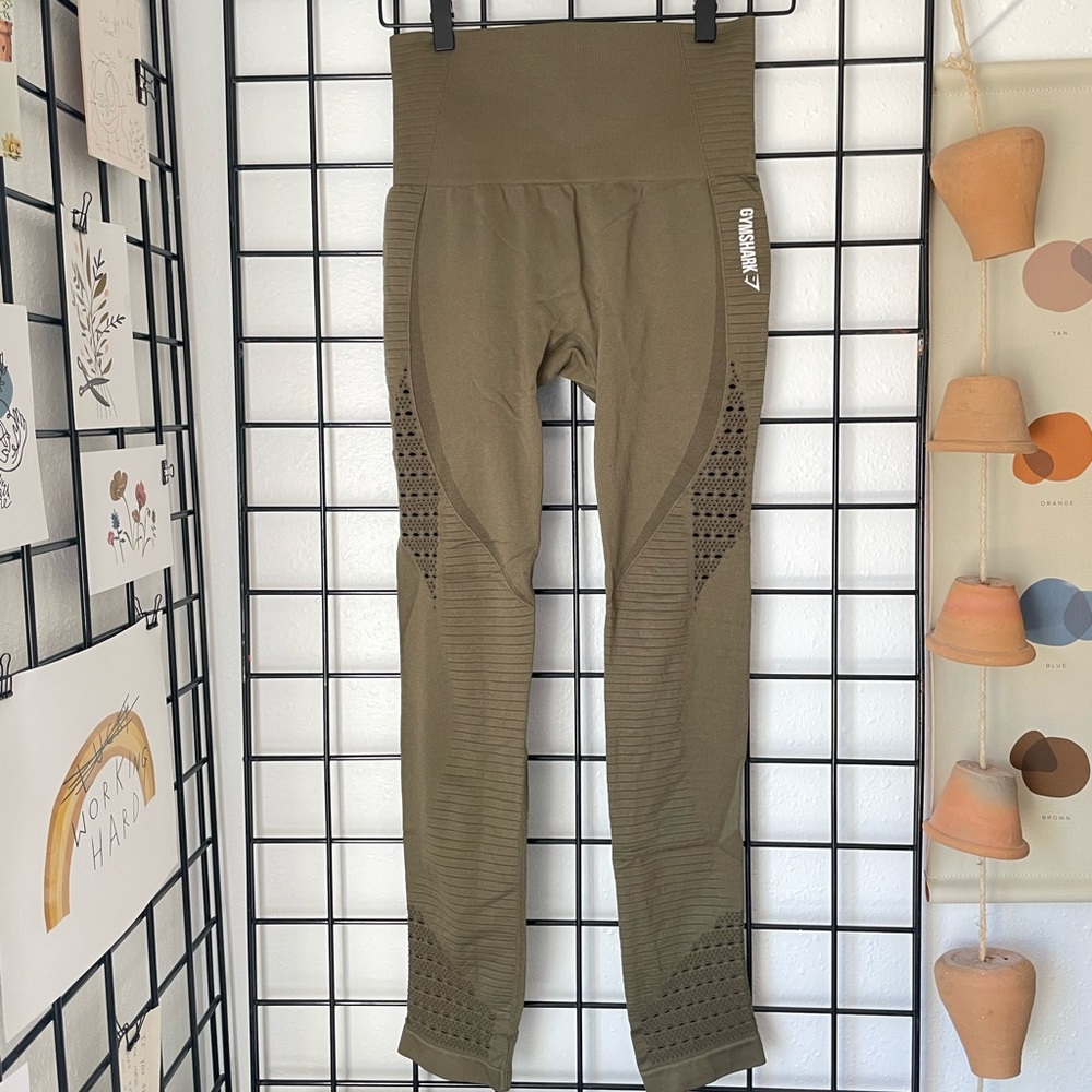 Medium Green Gymshark Energy Seamless Leggings